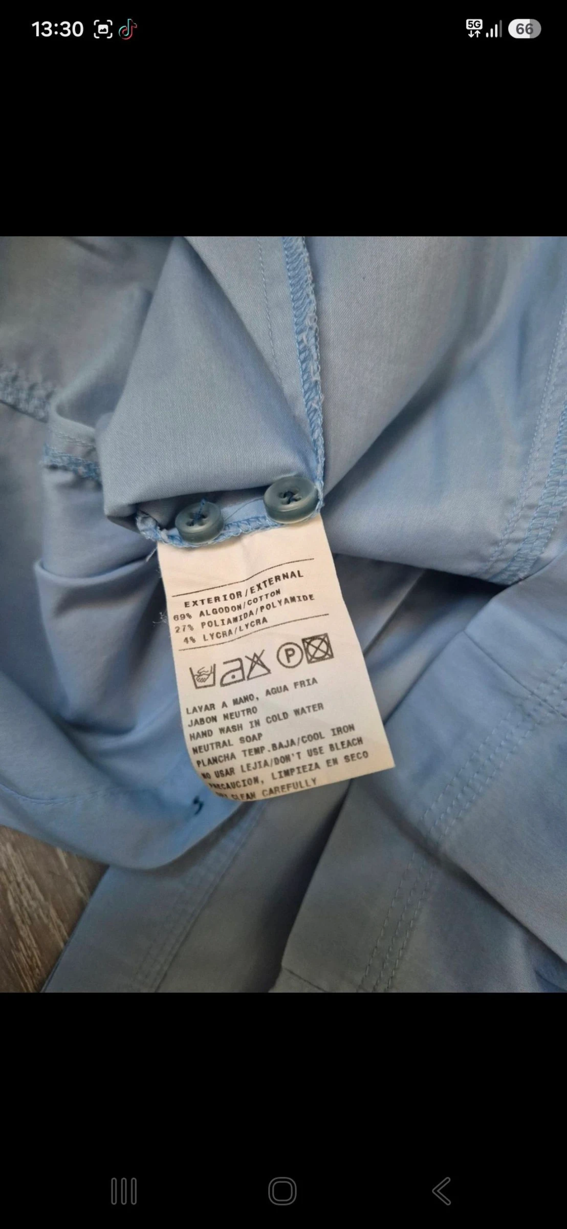 Blusa azul manga larga. Caramelo. Tamanho 42 – photo 7